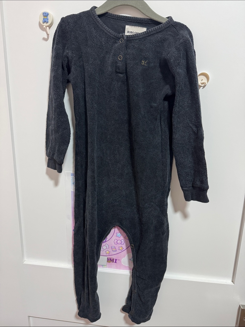 Bobo Choses Dark Navy Terry One-Piece Romper